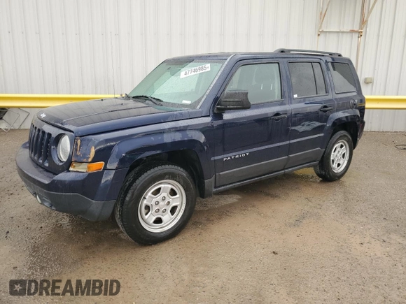 2016 Jeep Patriot Sport z VIN 1C4NJPBA9GD546882, wystawiony jako Copart lot #47746985 z przebiegiem 162 817 mil mil oraz Czysty tytuł • Clean title. Historia ofert i sprzedaży dostępna na DreamBid. Obrazek 1.