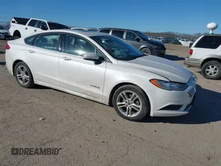 2018 Ford Fusion Hybrid SE with VIN 3FA6P0LU4JR152682, listed as a IAAI auction lot 41691305 with 142,059 mi miles. Bid and sale history available at carsss.com. Image 1.