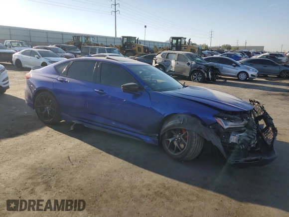 2022 Acura TLX Type S w/Performance Tire with VIN 19UUB7F93NA002273, listed as a Copart auction lot 74364744 with 0 mi miles and Salvage Title. Bid and sale history available at carsss.com. Image 4.