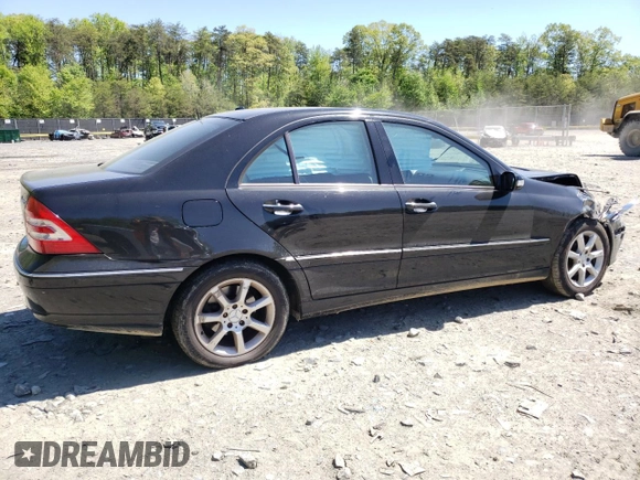 2007 Mercedes-Benz C 280 Luxury with VIN WDBRF92H97F921605, listed as a Copart auction lot 54670135 with 144,373 mi miles and Salvage title. Bid and sale history available at DreamBid. Image 3.