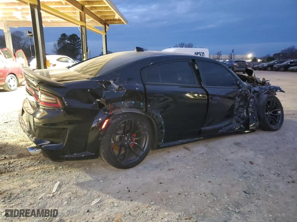 2022 Dodge Charger Scat Pack Widebody with VIN 2C3CDXGJ1NH227522, listed as a Copart auction lot 87795855 with 45,846 mi miles and Non Repairable. Bid and sale history available at carsss.com. Image 3.