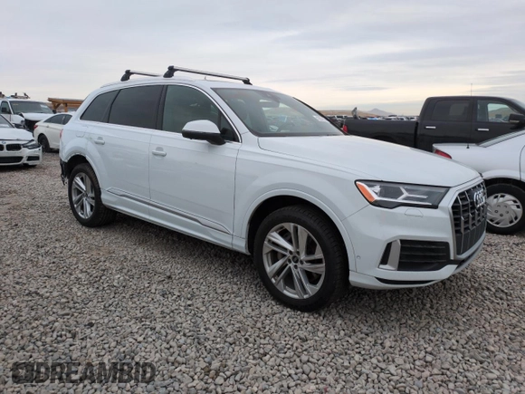 2021 Audi Q7 Premium with VIN WA1AJAF71MD023923, listed as a Copart auction lot 42857925 with 81,346 mi miles and Salvage Title. Bid and sale history available at carsss.com. Image 4.