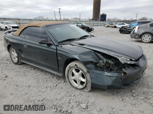 1998 Ford Mustang GT with VIN 1FAFP45X5WF276463, listed as a Copart auction lot 47502755 with 97,931 mi miles and Salvage Title. Bid and sale history available at carsss.com. Image 4.