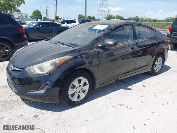 2016 Hyundai Elantra SE with VIN KMHDH4AE7GU628373, listed as a IAAI auction lot 41936414 with 55,609 mi miles. Bid and sale history available at carsss.com. Image 2.
