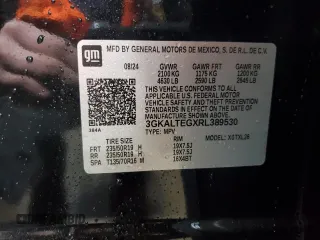 2024 GMC Terrain SLE with VIN 3GKALTEGXRL389530, listed as a Copart auction lot 49180525 with 5,271 mi miles and Salvage Title. Bid and sale history available at carsss.com. Image 12.