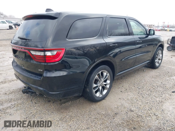 2019 Dodge Durango GT Plus with VIN 1C4RDJDG1KC647680, listed as a IAAI auction lot 41658006 with 166,096 mi miles and . Bid and sale history available at DreamBid. Image 4.