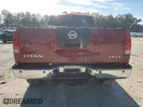 2004 Nissan Titan SE with VIN 1N6AA06A74N508277, listed as a Copart auction lot 87801695 with 124,137 mi miles and Clean Title. Bid and sale history available at carsss.com. Image 6.