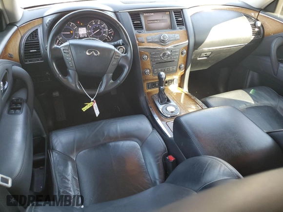 2012 Infiniti QX56 8-passenger with VIN JN8AZ2ND8C9715856, listed as a Copart auction lot 49471125 with 125,346 mi miles and Salvage title. Bid and sale history available at DreamBid. Image 8.
