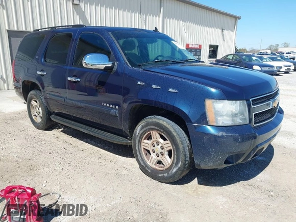 2007 Chevrolet Tahoe LTZ with VIN 1GNFC13077R243921, listed as a IAAI auction lot 41856659 with Not provided miles and . Bid and sale history available at DreamBid. Image 1.