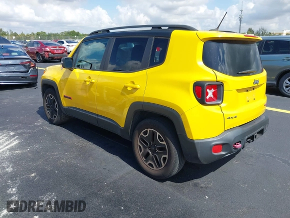 2017 Jeep Renegade Deserthawk with VIN ZACCJBCB3HPF81874, listed as a IAAI auction lot 42190315 with 51,694 mi miles and . Bid and sale history available at DreamBid. Image 3.