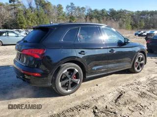 2019 Audi SQ5 Premium Plus with VIN WA1B4AFY0K2087030, listed as a Copart auction lot 37741814 with 46,986 mi miles and . Bid and sale history available at DreamBid. Image 3.