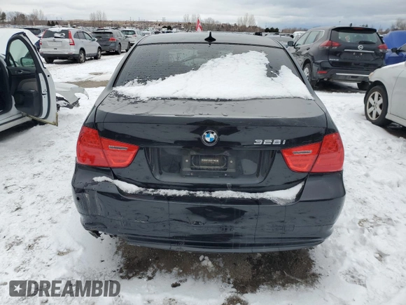 2011 BMW 3 Series 328i xDrive with VIN WBAPK7C57BA772711, listed as a Copart auction lot 80191064 with 0 mi miles and Salvage Title. Bid and sale history available at carsss.com. Image 6.