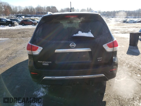 2015 Nissan Pathfinder SV with VIN 5N1AR2MM8FC714187, listed as a Copart auction lot 86588914 with 118,715 mi miles and Salvage Title. Bid and sale history available at carsss.com. Image 6.