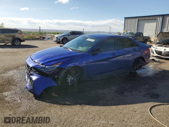 2023 Hyundai Elantra N Line z VIN KMHLR4AF4PU538275, wystawiony jako Copart lot #52669155 z przebiegiem 44 246 mil mil oraz Tytuł czysty. Historia ofert i sprzedaży dostępna na DreamBid. Obrazek 1.