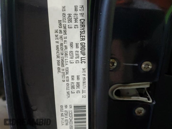 2013 Dodge Dart Limited with VIN 1C3CDFCA4DD105667, listed as a Copart auction lot 49664335 with 159,362 mi miles and Non Repairable. Bid and sale history available at carsss.com. Image 12.