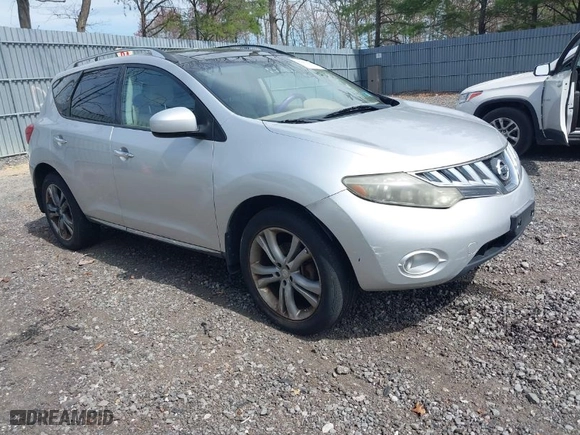 2009 Nissan Murano SL with VIN JN8AZ18W39W113772, listed as a IAAI auction lot 42067004 with 206,732 mi miles. Bid and sale history available at carsss.com. Image 1.