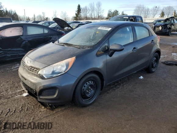 2015 Kia Rio LX with VIN KNADM5A34F6715913, listed as a Copart auction lot 46053935 with 113,123 mi miles and Clean Title. Bid and sale history available at carsss.com. Image 1.