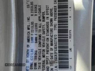 2014 Honda Accord Sport with VIN 1HGCR2F5XEA027873, listed as a Copart auction lot 53905295 with 112,097 mi miles and Salvage Title. Bid and sale history available at DreamBid. Image 13.