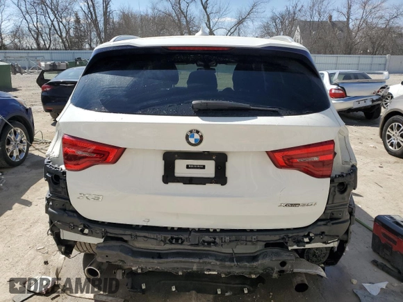 2019 BMW X3 xDrive30i with VIN 5UXTR9C55KLD90871, listed as a Copart auction lot 52802225 with 114,232 mi miles and Salvage Title. Bid and sale history available at DreamBid. Image 6.