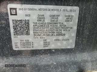 2019 Chevrolet Trax LS with VIN 3GNCJKSB1KL169509, listed as a Copart auction lot 52601765 with 99,114 mi miles and Salvage Title. Bid and sale history available at carsss.com. Image 14.