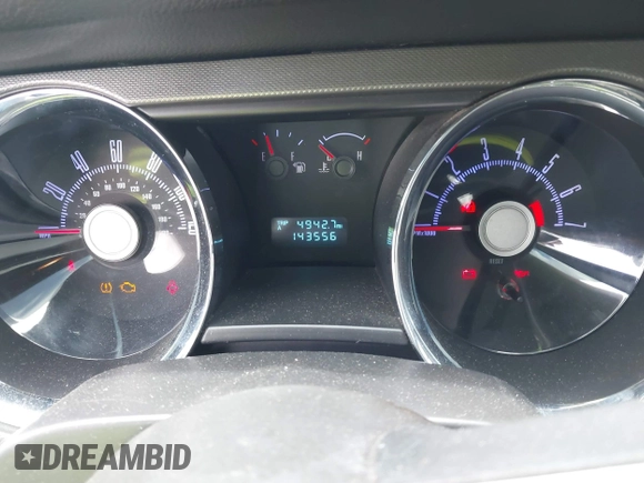 2010 Ford Mustang V6 with VIN 1ZVBP8EN1A5178265, listed as a IAAI auction lot 42107186 with 143,556 mi miles. Bid and sale history available at carsss.com. Image 7.