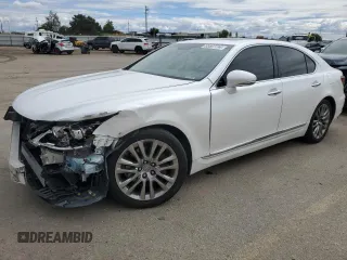 2017 Lexus LS with VIN JTHBL5EF3H5145752, listed as a Copart auction lot 55567714 with 55,549 mi miles and Salvage Title. Bid and sale history available at carsss.com. Image 1.