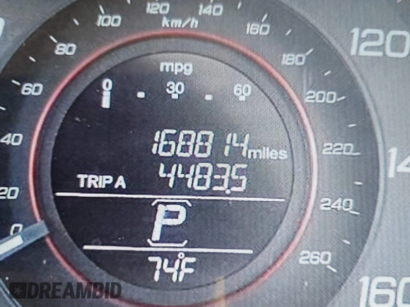 2014 Honda Accord Sport with VIN 1HGCR2F52EA190114, listed as a IAAI auction lot 39922328 with 168,814 mi miles and . Bid and sale history available at carsss.com. Image 7.