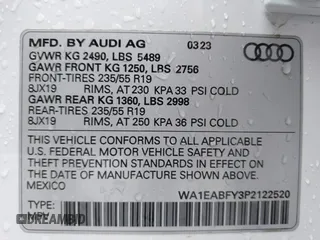2023 Audi Q5 S line Premium Plus with VIN WA1EABFY3P2122520, listed as a IAAI auction lot 42179826 with 23,020 mi miles and . Bid and sale history available at DreamBid. Image 9.