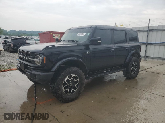 2023 Ford Bronco z VIN 1FMEE5DP3PLB59482, wystawiony jako Copart lot #59725815 z przebiegiem 54 741 mil mil oraz Szkoda całkowita • Salvage title. Historia ofert i sprzedaży dostępna na DreamBid. Obrazek 1.