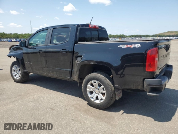 2021 Chevrolet Colorado 4WD LT with VIN 1GCGTCEN8M1138297, listed as a Copart auction lot 61762405 with 51,644 mi miles and Salvage title. Bid and sale history available at DreamBid. Image 2.