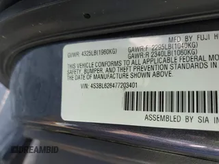 2007 Subaru Legacy Limited z VIN 4S3BL626477203401, wystawiony jako IAAI lot #41216561 z przebiegiem Nie podano mil oraz . Historia ofert i sprzedaży dostępna na DreamBid. Obrazek 9.