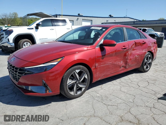 2023 Hyundai Elantra Limited z VIN KMHLP4AGXPU461393, wystawiony jako Copart lot #53480835 z przebiegiem 90 913 mil mil oraz Szkoda całkowita • Salvage title. Historia ofert i sprzedaży dostępna na DreamBid. Obrazek 1.