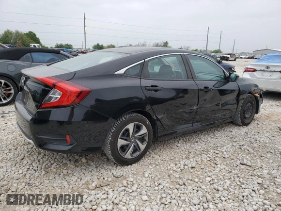 2019 Honda Civic LX with VIN 2HGFC2F60KH505609, listed as a Copart auction lot 50905455 with 101,807 mi miles and Salvage Title. Bid and sale history available at DreamBid. Image 3.