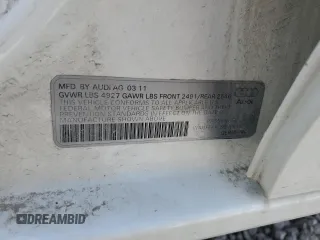 2011 Audi A4 Premium Plus с VIN WAUFFAFL8BN046839, выставлен на аукционе Copart как лот 48413555 с пробегом 210 225 миль миль и На запчасти • Non repairable. История ставок и продаж доступна на DreamBid. Изображение 12.