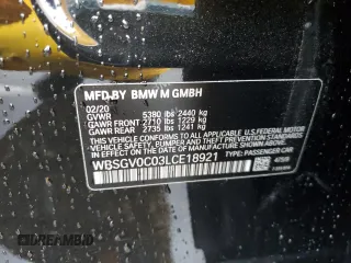 2020 BMW M8 Competition z VIN WBSGV0C03LCE18921, wystawiony jako Copart lot #43640263 z przebiegiem 10 564 mil mil oraz . Historia ofert i sprzedaży dostępna na DreamBid. Obrazek 13.