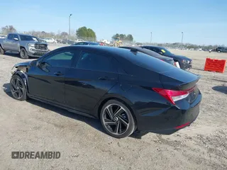 2023 Hyundai Elantra N Line z VIN KMHLR4AF9PU609633, wystawiony jako IAAI lot #41758887 z przebiegiem 24 000 mil mil oraz . Historia ofert i sprzedaży dostępna na DreamBid. Obrazek 3.
