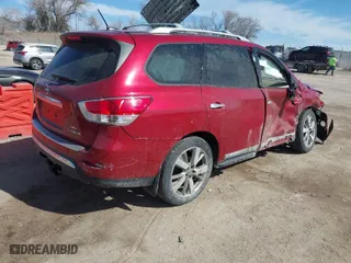 2015 Nissan Pathfinder Platinum with VIN 5N1AR2MM9FC693611, listed as a IAAI auction lot 41651847 with 84,340 mi miles. Bid and sale history available at carsss.com. Image 4.
