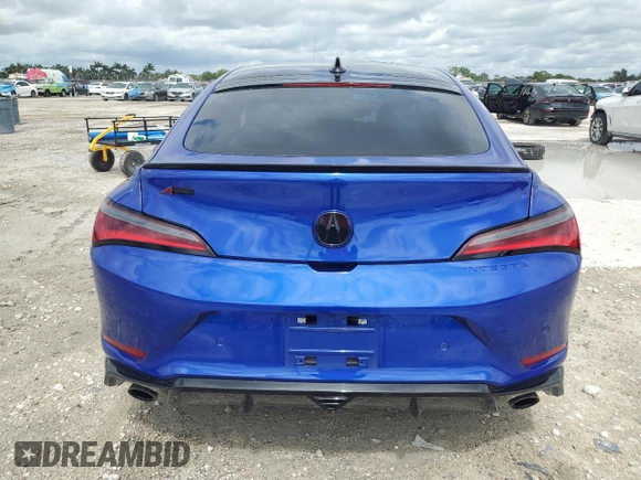 2023 Acura Integra Technology with VIN 19UDE4H61PA008603, listed as a Copart auction lot 63264645 with 24,082 mi miles and Salvage title. Bid and sale history available at DreamBid. Image 6.
