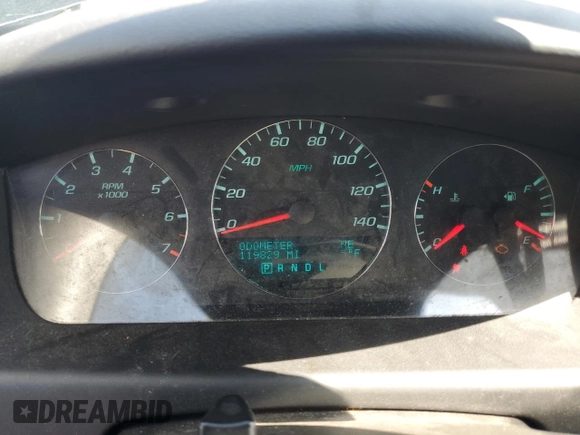 2016 Chevrolet Impala LTZ with VIN 2G1WC5E35G1142854, listed as a Copart auction lot 57105865 with 119,829 mi miles and Salvage title. Bid and sale history available at DreamBid. Image 9.