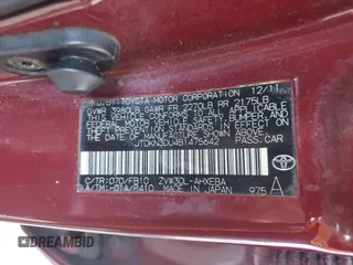 2011 Toyota Prius I with VIN JTDKN3DU4B1475642, listed as a Copart auction lot 87303004 with 326,164 mi miles and Salvage Title. Bid and sale history available at carsss.com. Image 12.