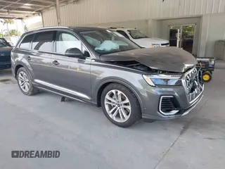2025 Audi Q7 Prestige with VIN WA1VVBF70SD005843, listed as a IAAI auction lot 42691648 with 10,417 mi miles and . Bid and sale history available at DreamBid. Image 1.