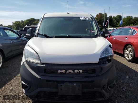 2022 Ram ProMaster City Cargo Tradesman with VIN ZFBHRFAB8M6V76078, listed as a Copart auction lot 71181794 with 135,178 mi miles and Salvage Title. Bid and sale history available at DreamBid. Image 5.