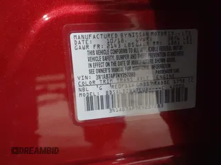 2019 Nissan Sentra S z VIN 3N1AB7AP7KY257283, wystawiony jako IAAI lot #42012338 z przebiegiem 103 503 mil mil oraz . Historia ofert i sprzedaży dostępna na DreamBid. Obrazek 9.