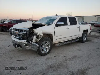 2015 Chevrolet Silverado 1500 LTZ with VIN 3GCUKSEC0FG140371, listed as a Copart auction lot 47808155 with 290,335 mi miles and Salvage Title. Bid and sale history available at carsss.com. Image 1.