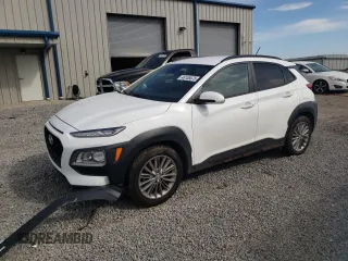 2021 Hyundai Kona SEL with VIN KM8K22AA2MU752136, listed as a Copart auction lot 46155075 with 75,454 mi miles and Salvage Title. Bid and sale history available at carsss.com. Image 1.
