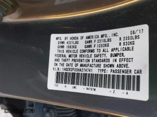 2017 Honda Accord Sedan Sport with VIN 1HGCR2F55HA274741, listed as a IAAI auction lot 41928704 with 130,173 mi miles. Bid and sale history available at carsss.com. Image 9.