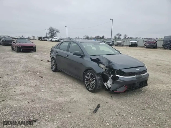 2022 Kia Forte GT with VIN 3KPF44AC0NE494566, listed as a Copart auction lot 43963585 with 41,787 mi miles and Salvage Title. Bid and sale history available at carsss.com. Image 10.