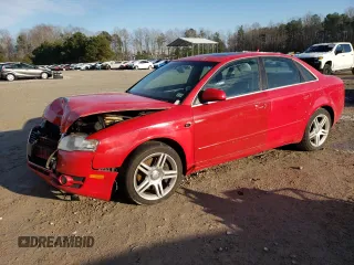 2007 Audi A4 2.0T with VIN WAUAF78E97A035908, listed as a Copart auction lot 87883905 with 160,029 mi miles and Salvage Title. Bid and sale history available at carsss.com. Image 1.