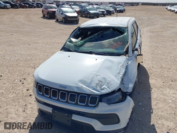 2023 Jeep Compass Sport with VIN 3C4NJDAN8PT564612, listed as a IAAI auction lot 41639296 with 54,463 mi miles and . Bid and sale history available at DreamBid. Image 6.