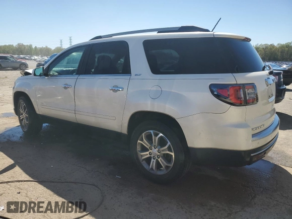 2014 GMC Acadia SLT z VIN 1GKKRSKD0EJ131557, wystawiony jako Copart lot #49689394 z przebiegiem Nie podano mil oraz Szkoda całkowita • Salvage title. Historia ofert i sprzedaży dostępna na DreamBid. Obrazek 2.